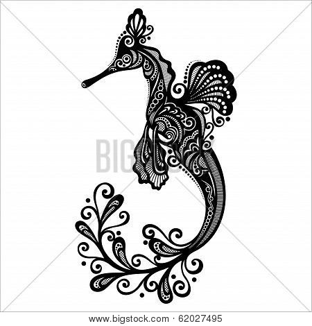 Vector Sea Dragon. Patterned design