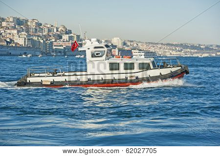 Small Inshore Tug Boat On River