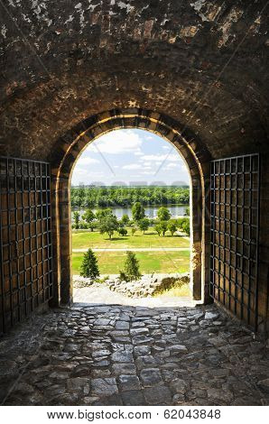 Gateway to Kalemegdan fortress in Belgrade Serbia
