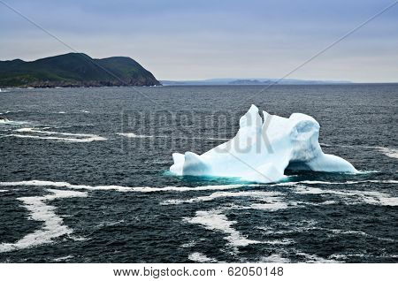 Melting iceberg off the coast of Newfoundland, Canada