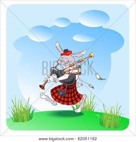 Rabbit With Bagpipes