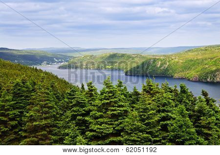 Scenic view of Placentia bay in Newfoundland, Canada