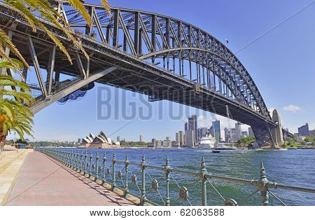 Sydney Harbour Bridge with City Skyline, Sydney, Australia