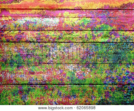Wood vintage floral background