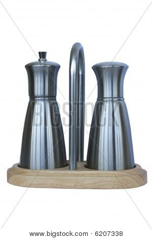 Metal Saltcellar og Pepperbox