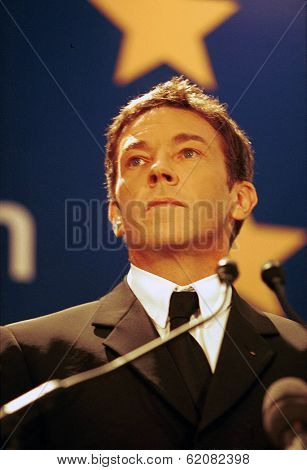 VIENNA, AUSTRIA - FEB 3: Austrian far-right politician Joerg Haider speaks in Vienna, Austria, on Thursday, February 3, 2000. Haider's past admiration for Adolf Hitler drew international criticism. Haider died in 2008.