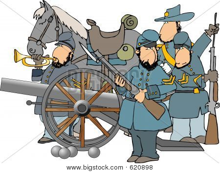 4 つの北軍の兵士