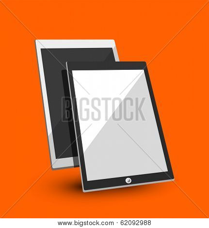 3d tablet flat concept