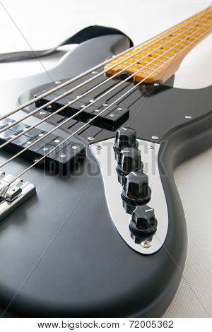 Black bass guitar