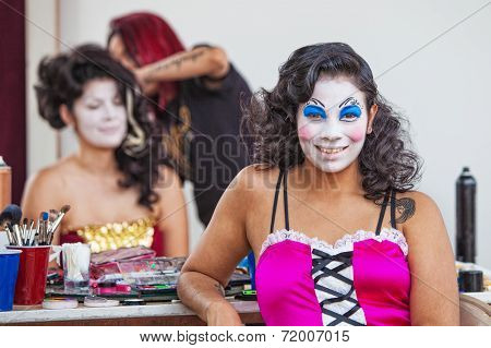 Smiling Cirque Performer