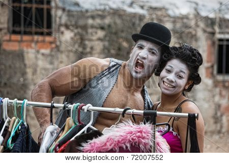 Laughing Attractive Clowns