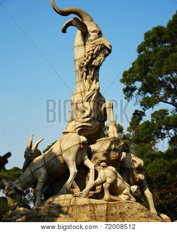 Five Goats Statue In Guangzhou City China
