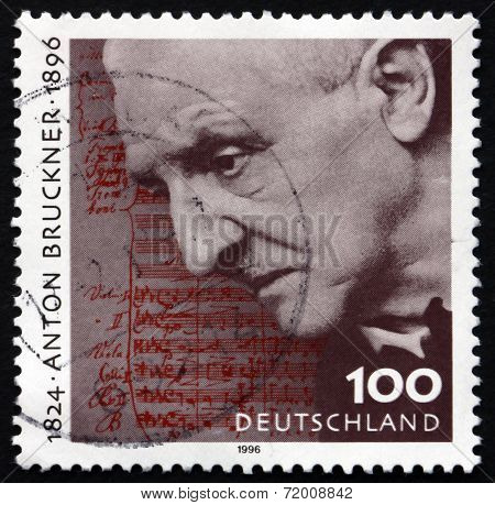 Postage Stamp Germany 1996 Anton Bruckner, Austrian Composer