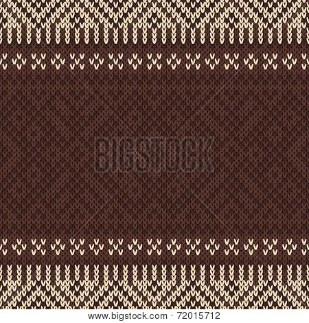 Seamless Knitted Pattern. Vector Background