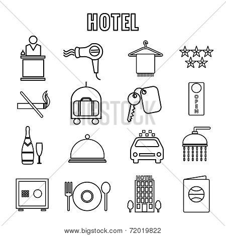 Hotel Themed Line Graphics