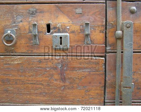 Ancient Old Dirty Wooden Door