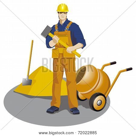 Worker With Hammer