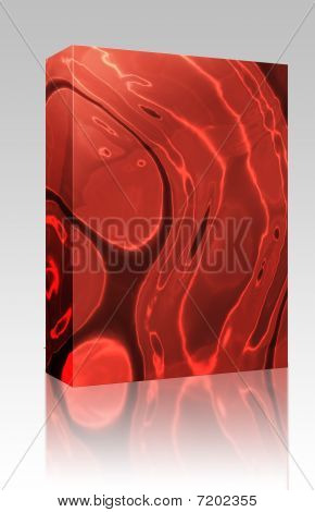 Tekoucí moderní pozadí Box balení