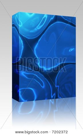 Tekoucí moderní pozadí Box balení