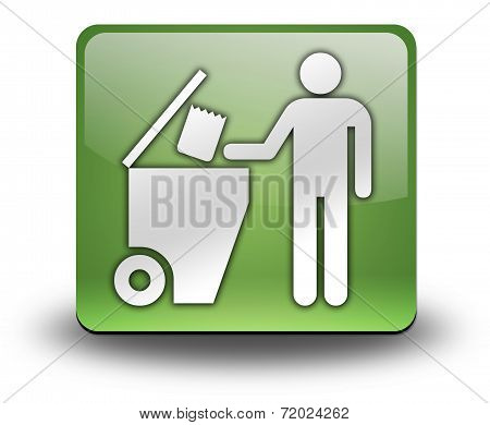 Icon, Button, Pictogram Trash Dumpster
