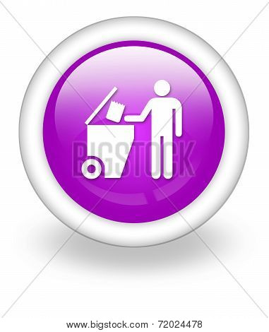Icon, Button, Pictogram Trash Dumpster