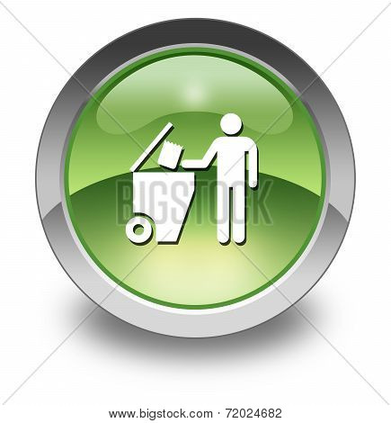 Icon, Button, Pictogram Trash Dumpster