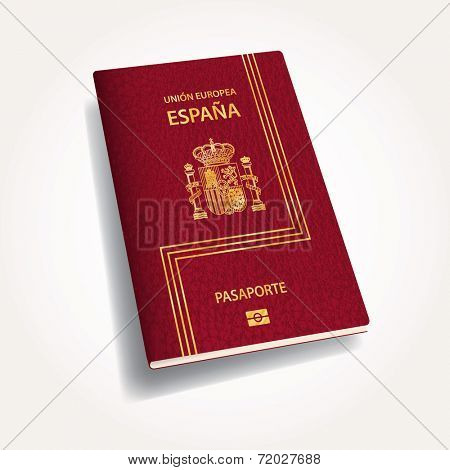 vector biometric Spanish passport