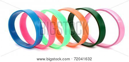Colorful rubber bracelets