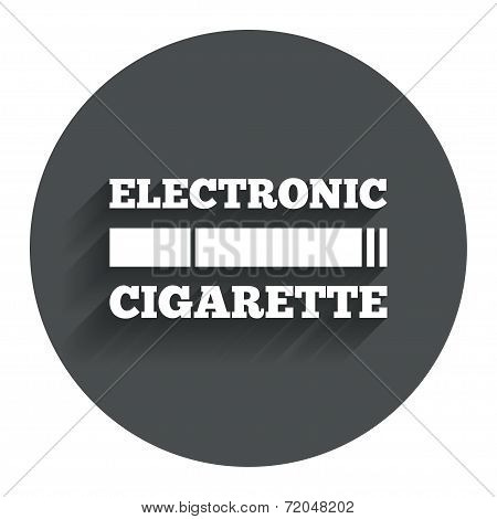 Smoking sign icon. E-Cigarette symbol.