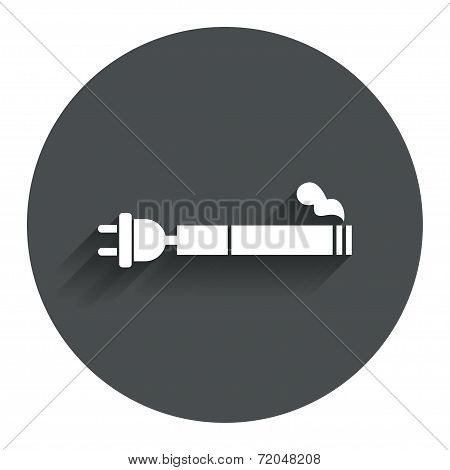 Smoking sign icon. E-Cigarette symbol.