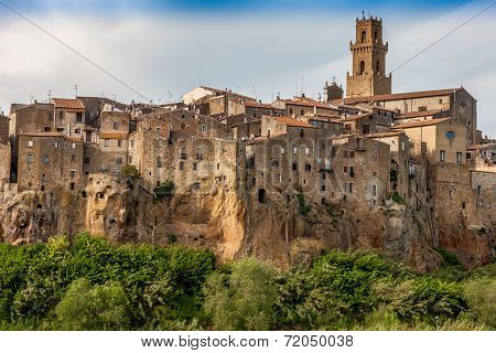 Pitigliano city on the cliff, Tuscany, Italy