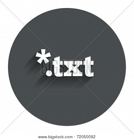 Text file icon. Download txt doc button.