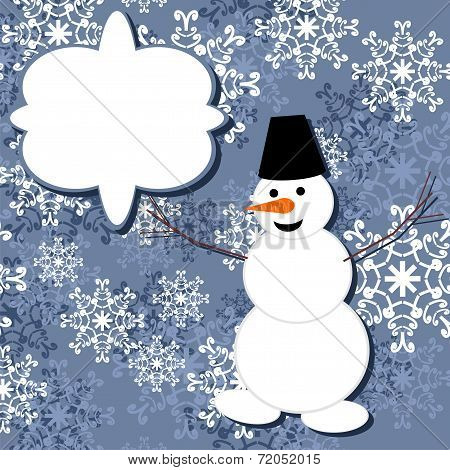 decor background with snowman