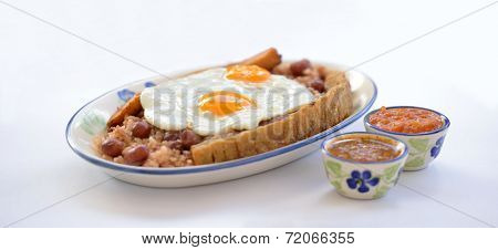 Typical Colombian meal from the city of Medellin.