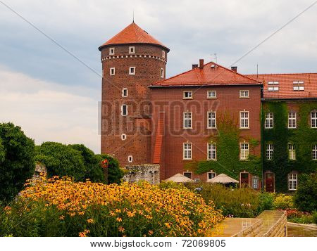 Sandomierska Tower on Wawel Castle in Krakow