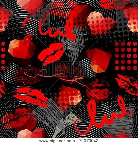 Seamless pattern for a club.