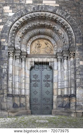 Doorway Of Church Of Saints Cyril And Methodius, Prague
