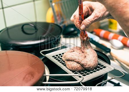 Cooking Liver Spaetzle Soup