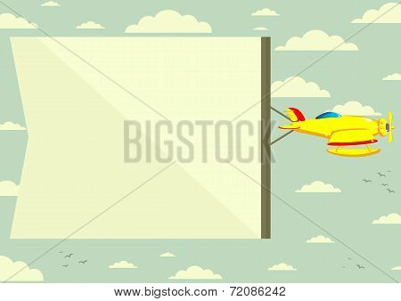 Plane with a Poster