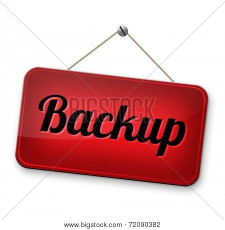 Backup data and software on copy in the cloud on a harddrive disk on a computer or server for file security