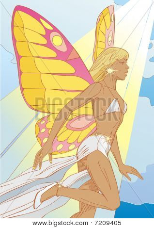 alas de la mariposa niña whith
