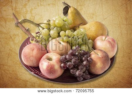 Still life with fresh fruits