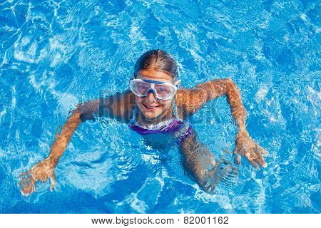 Girl in the pool