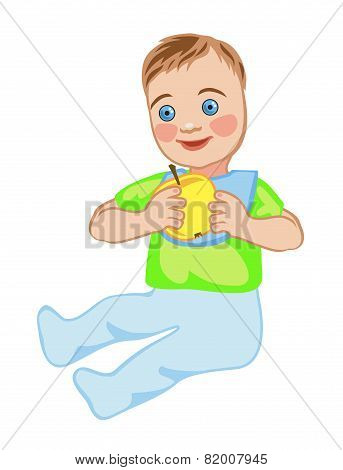 Babe Eats An Apple