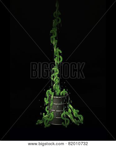 Oil Barrel Of Dollars