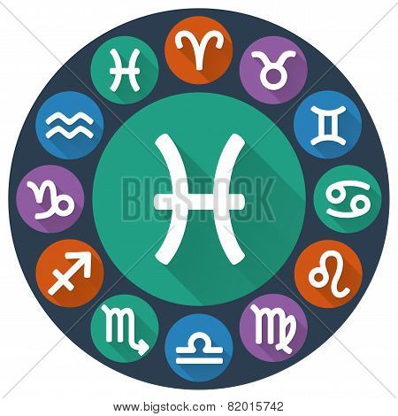 Signs Of The Zodiac Circle - Pisces