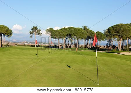 Practice Field At A Golf Course