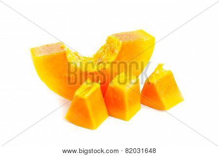 Whole Papaya Fruits On White Background