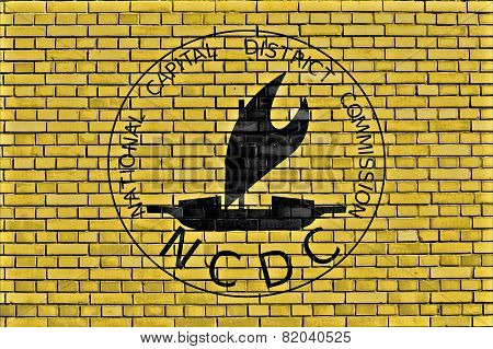 Flag Of Port Moresby Painted On Brick Wall