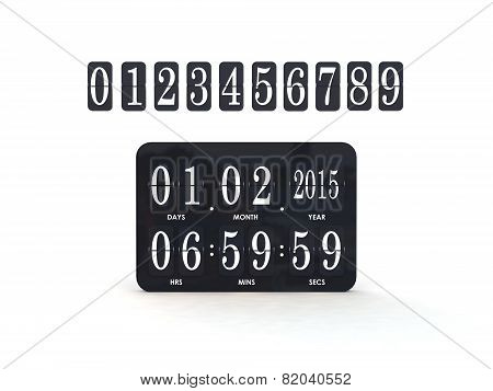Analog scoreboard digital timer